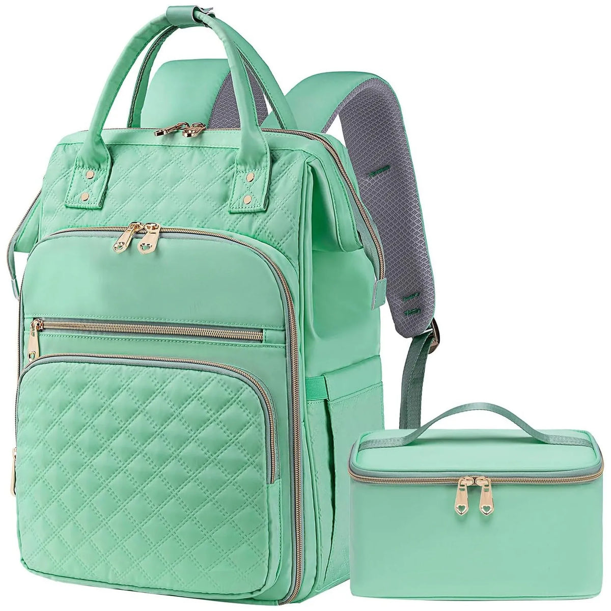 New computer backpack large capacity made from Oxford cloth in black, pink, beige, green, gray for travel
