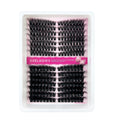 Large high imitation material case open to show mixed thickness false eyelashes inside