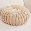 Pumpkin sofa lazy stool seat cushion in khaki colour, 35x35x15cm, PP cotton fill, short plush fabric