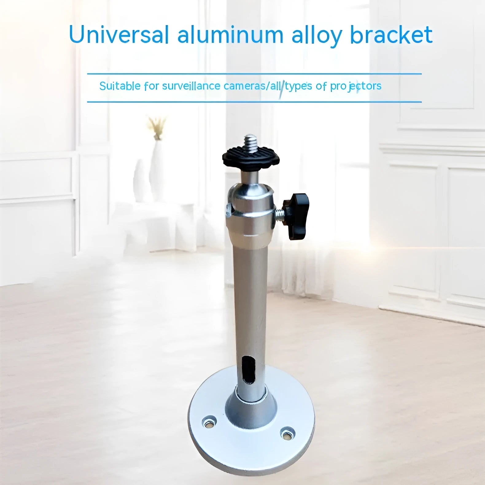 Aluminium alloy projector bracket with 180mm drop length and 88x88mm base plate