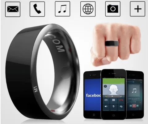 Black4 NFC finger ring for Android devices with sizes 8 to 12