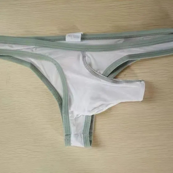 Men's Ice Silk nylon briefs with small elephant nose design in seven colour options