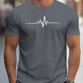 Men's slim fit V-neck t-shirt in polyester fabric with short sleeves for summer wear