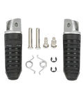 Black aluminium alloy motorcycle footpegs for Suzuki Hayabusa, V-Strom, and B-King motorcycles