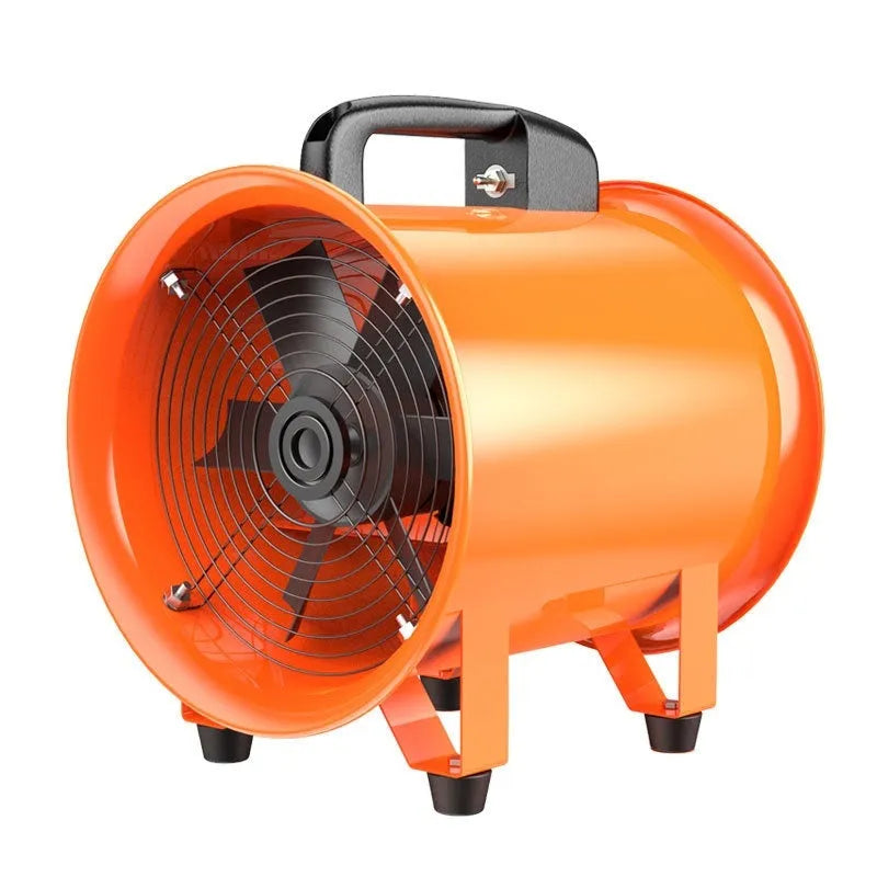 Portable 8-inch titanium steel axial flow fan with 5-metre duct for industrial dust removal