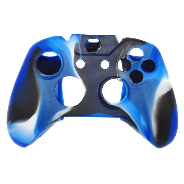 Xbox One controller inside a soft, transparent silicone protective case.