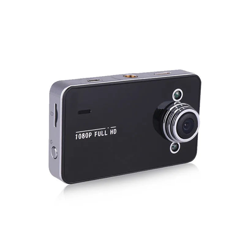 K6000 black hidden car driving recorder with 140 degree front lens mounted behind rearview mirror