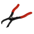 Red interior round nail removal pliers with adjustable jaws for door panel and furniture repair