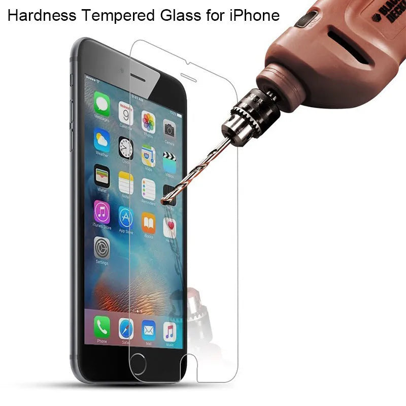 iPhone tempered glass screen protector with anti-fingerprint coating for multiple iPhone models