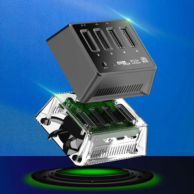 Aluminium M.2 dual protocol SSD mounting base in K30174P2 colour.