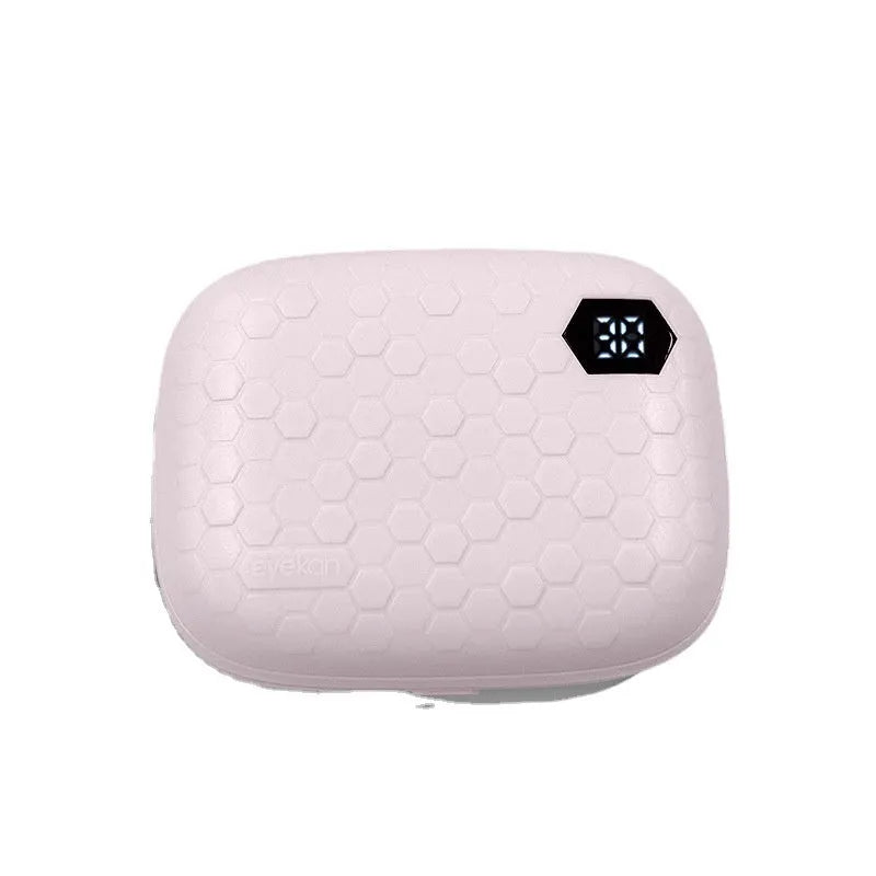 Automatic ultrasonic glasses cleaning machine in pearl white colour showing 85x65x30mm dimensions