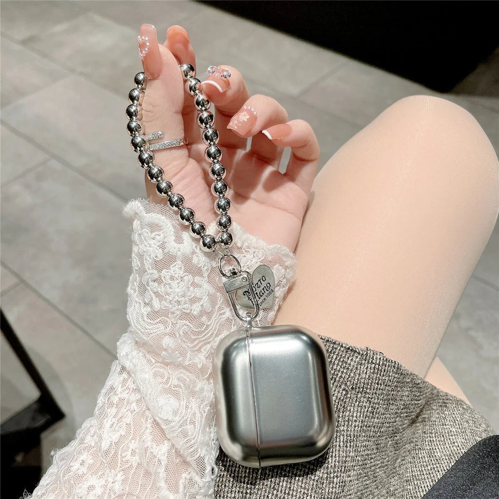 Matte plating finish TPU protective case for Apple AirPods and AirPods Pro Bluetooth headsets.