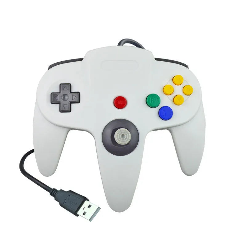 USB N64 computer game handle for Windows PC in multiple colour options