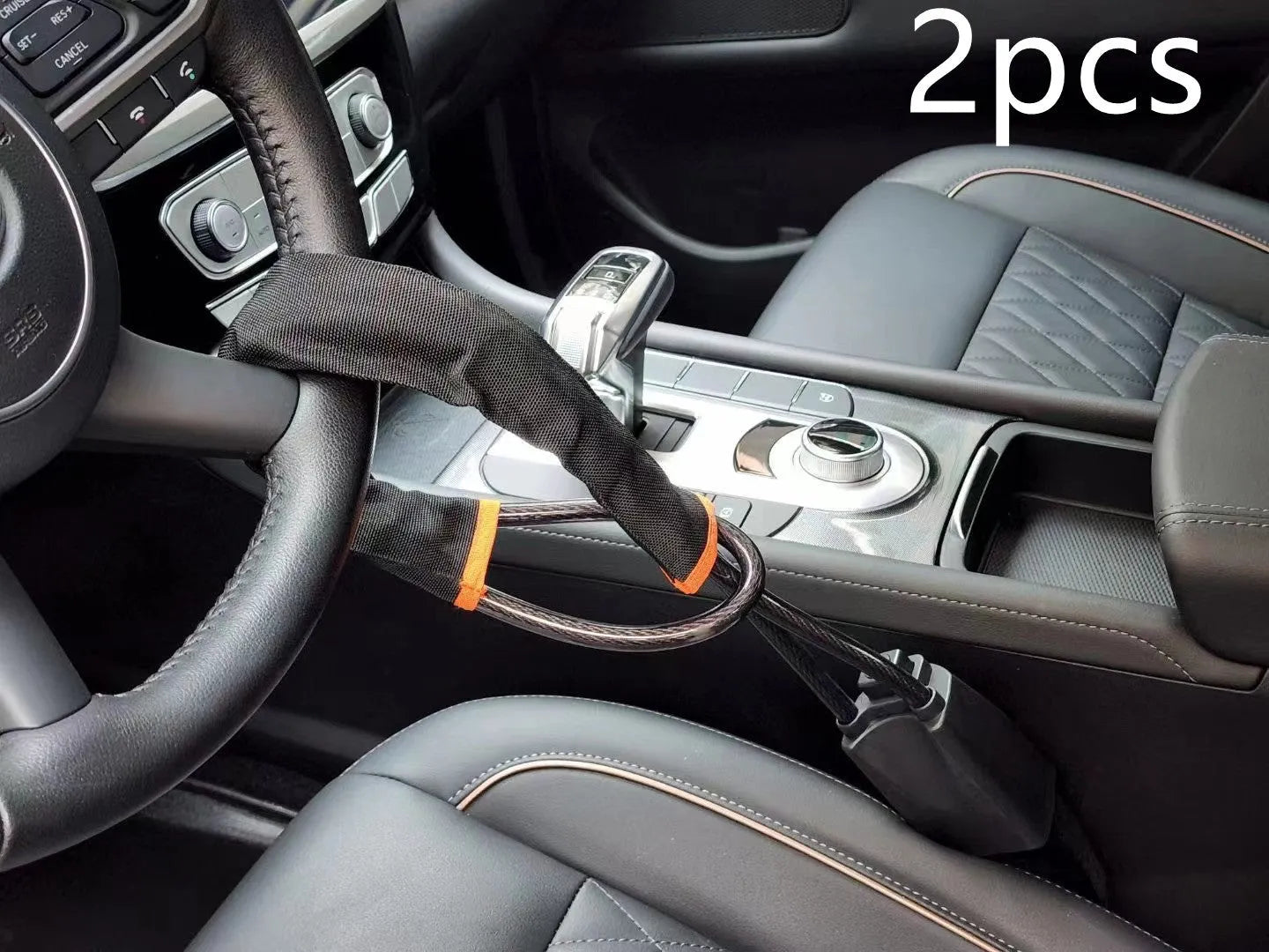 Car steering wheel wire rope lock in red, yellow or black colour for General Motors vehicles