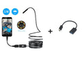 OWSOO USB endoscope camera with 5m cable, 6 LEDs, hook, magnet, and side mirror for phone and computer