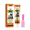 Vanilla-flavoured pet toothpaste set with 75g tube and toothbrush for dogs and cats