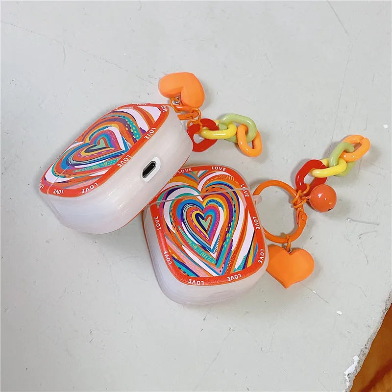 Graffiti love doodle heart silicone case for AirPods 1/2/3 and Pro back cover
