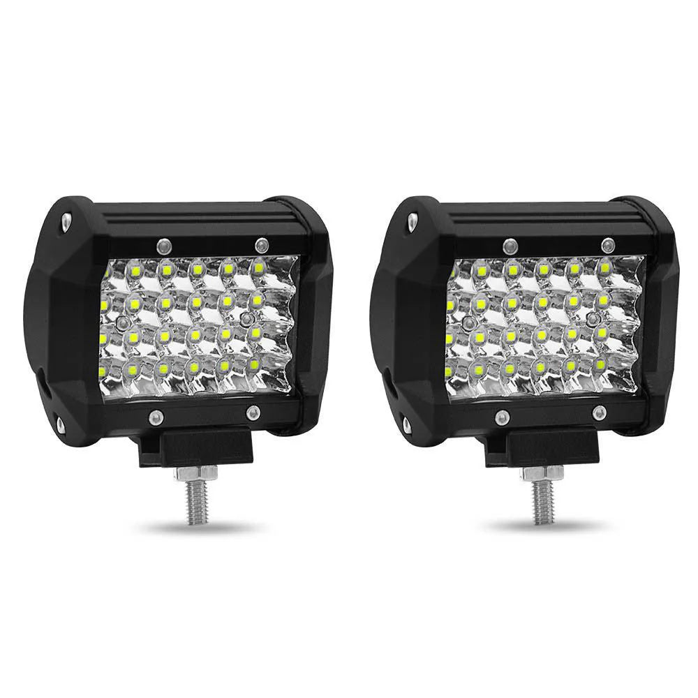 Black 4 row LED strip light with aluminium alloy case and stainless steel bracket for off-road vehicles