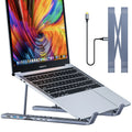 Aluminum alloy folding laptop docking station with 8-in-1 HUB ports and 0.6m cable