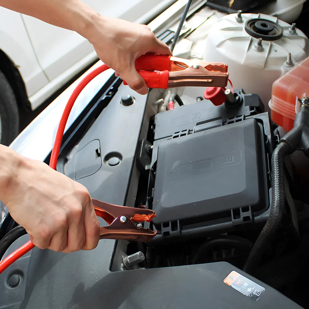 Car battery clip 500A 2m PVC copper cable in black and red for vehicles under 1.5L displacement