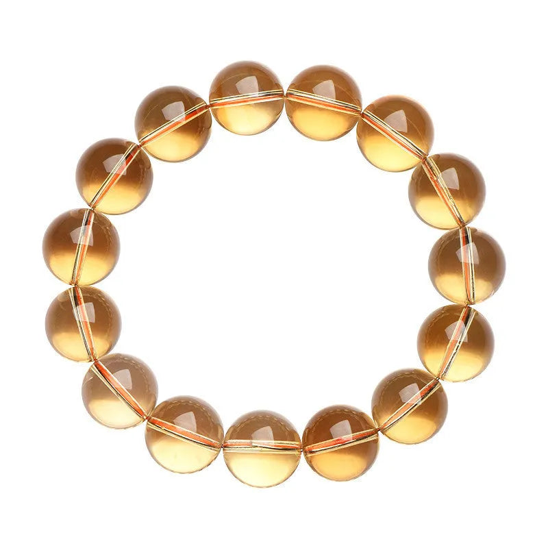 Natural citrine scattered beads bracelet showing 7A and 6A grade polished stones in original design