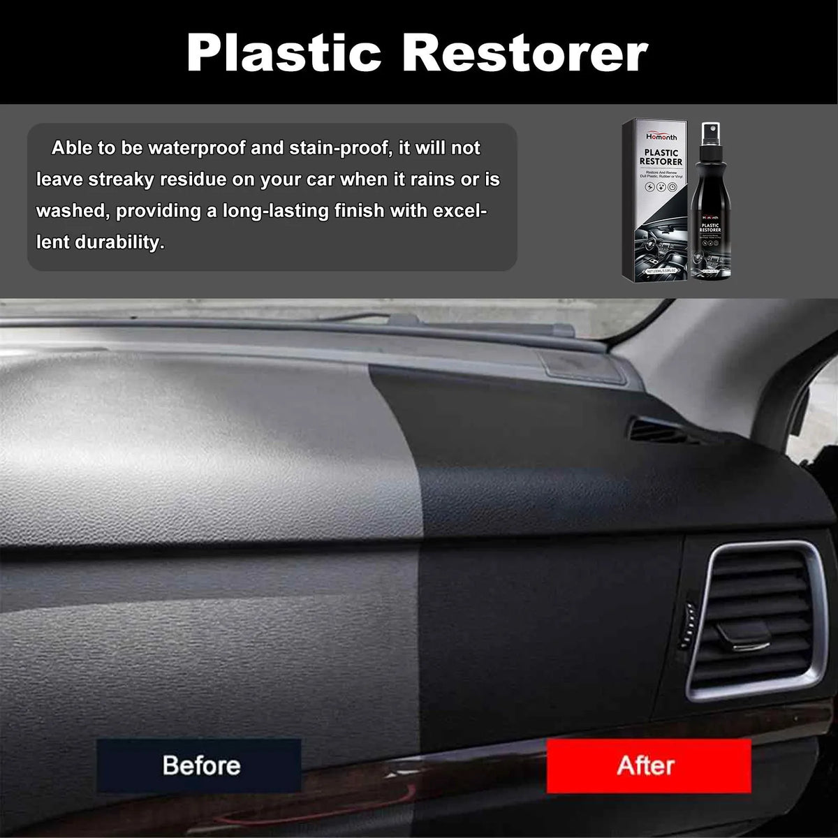 100ml car plastic renovation agent set with sponge and cloth for automotive interior plastic cleaning