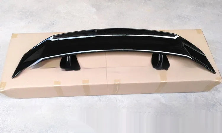 Universal ABS plastic punch-free car spoiler tail wing in blank, black, white, or carbon pattern finish