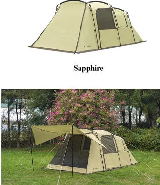 Landwolf large space tunnel tent outdoor camping tourist blue jade with awning and poles