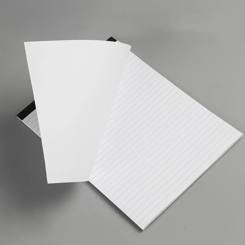 A4 tearable notebook with wireless adhesive binding and grid pattern paper for meeting minutes