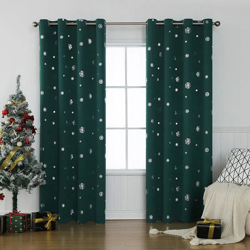 Snowflake pattern shade cloth curtain in polyester fabric with high shading properties
