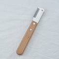 Wood handle pet stripping comb for grooming cats and dogs with metal fittings