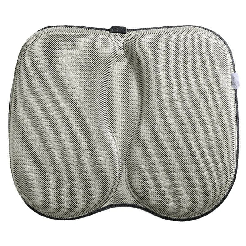 Honeycomb gel car seat cushion, 40x35x2cm, breathable cold pad, shown in six colours including black and brown.