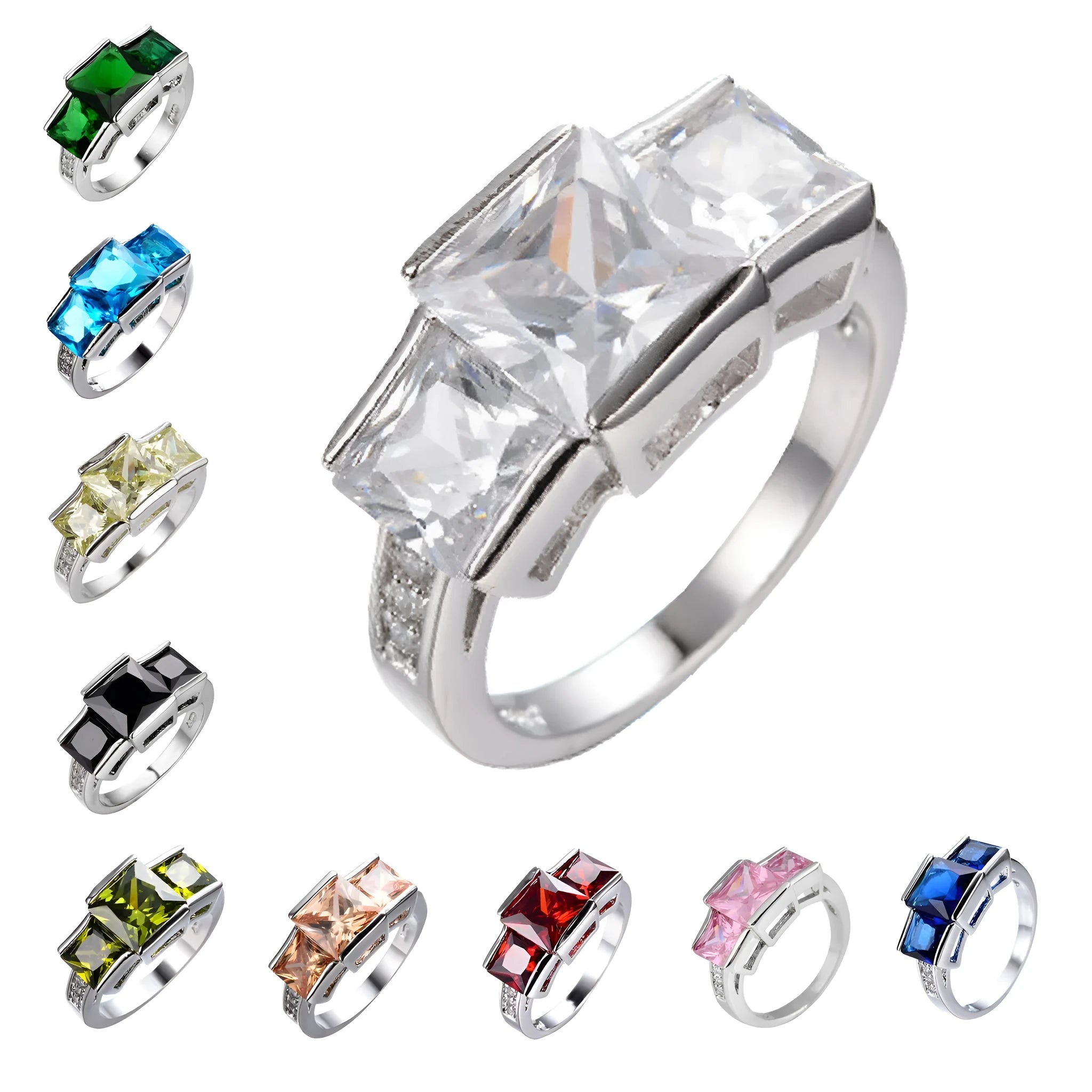 Copper ring ornament in various colours showing geometry and rainbow elements with size options