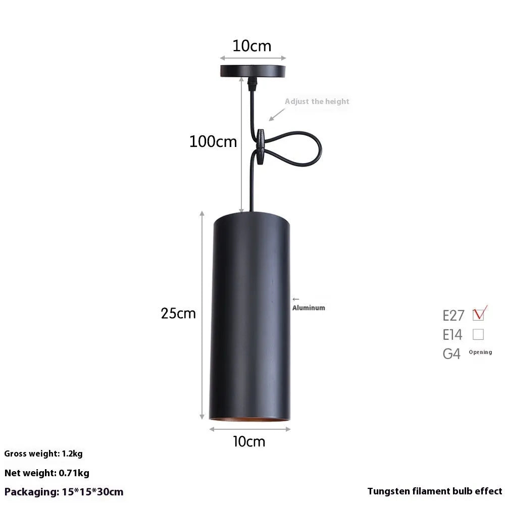 Iron retro industrial chandelier in D8053 matte black finish with choice of suspension length