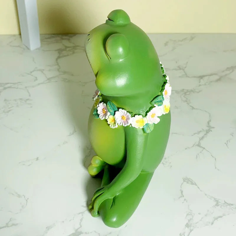 Magic Yoga Frog European style plastic and resin ornament in RDW123 Magic Frog colour