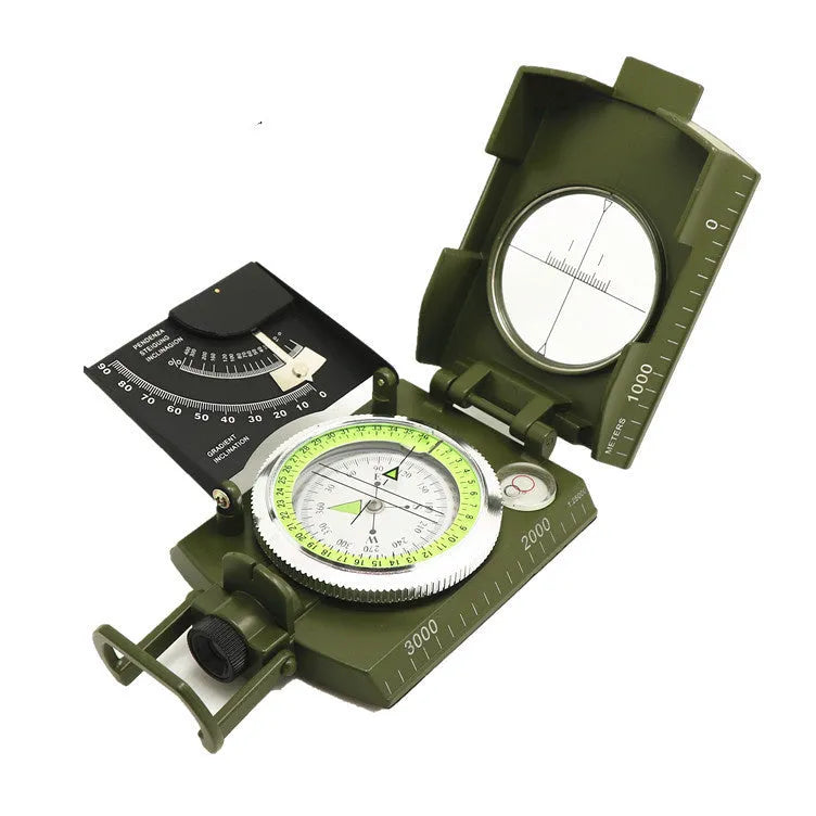 K4074 professional outdoor metal compass with hanging rope on grey background showing 10cm dimensions