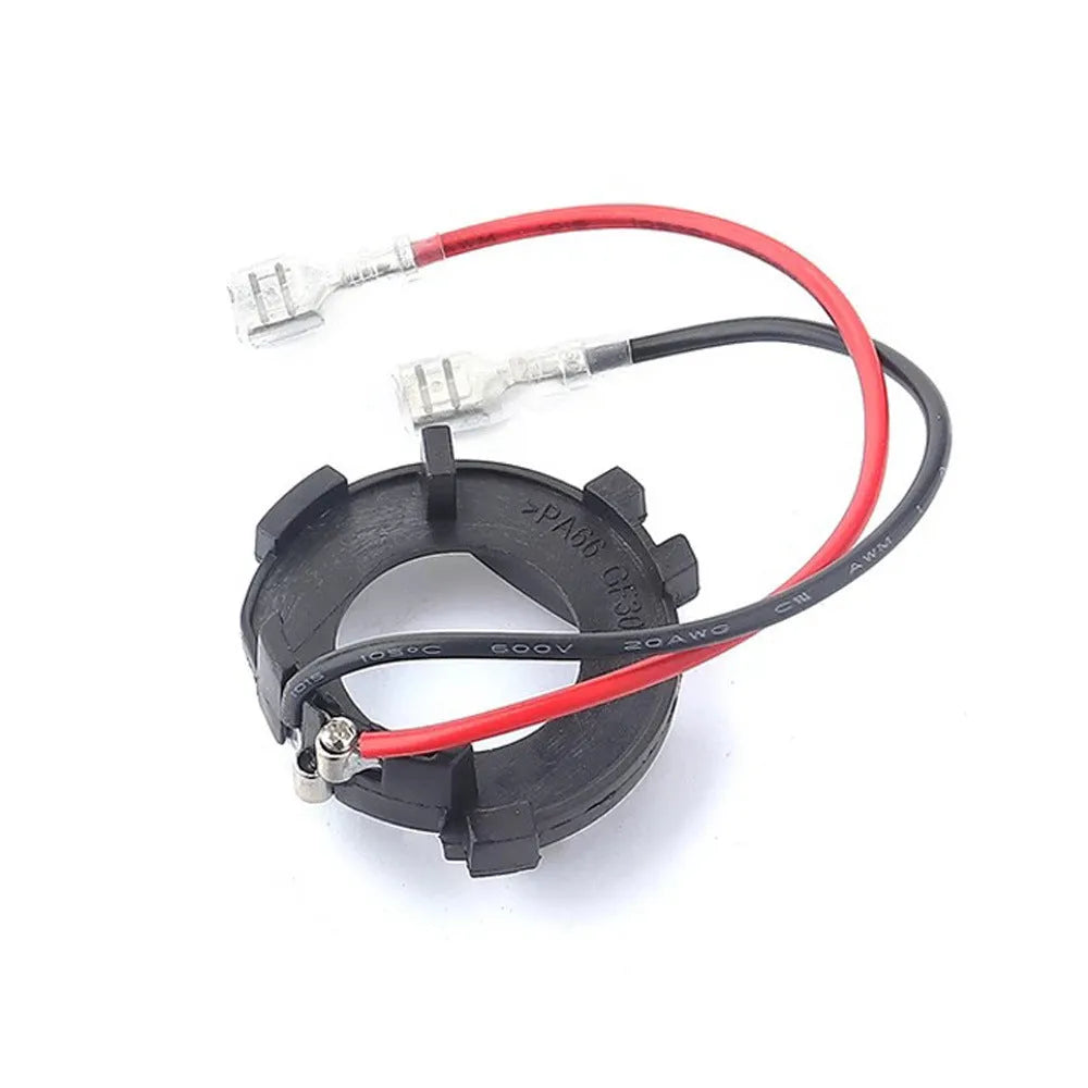 Black H7 LED bulb conversion adapter bracket for Volkswagen Golf, GTI, and Jetta models