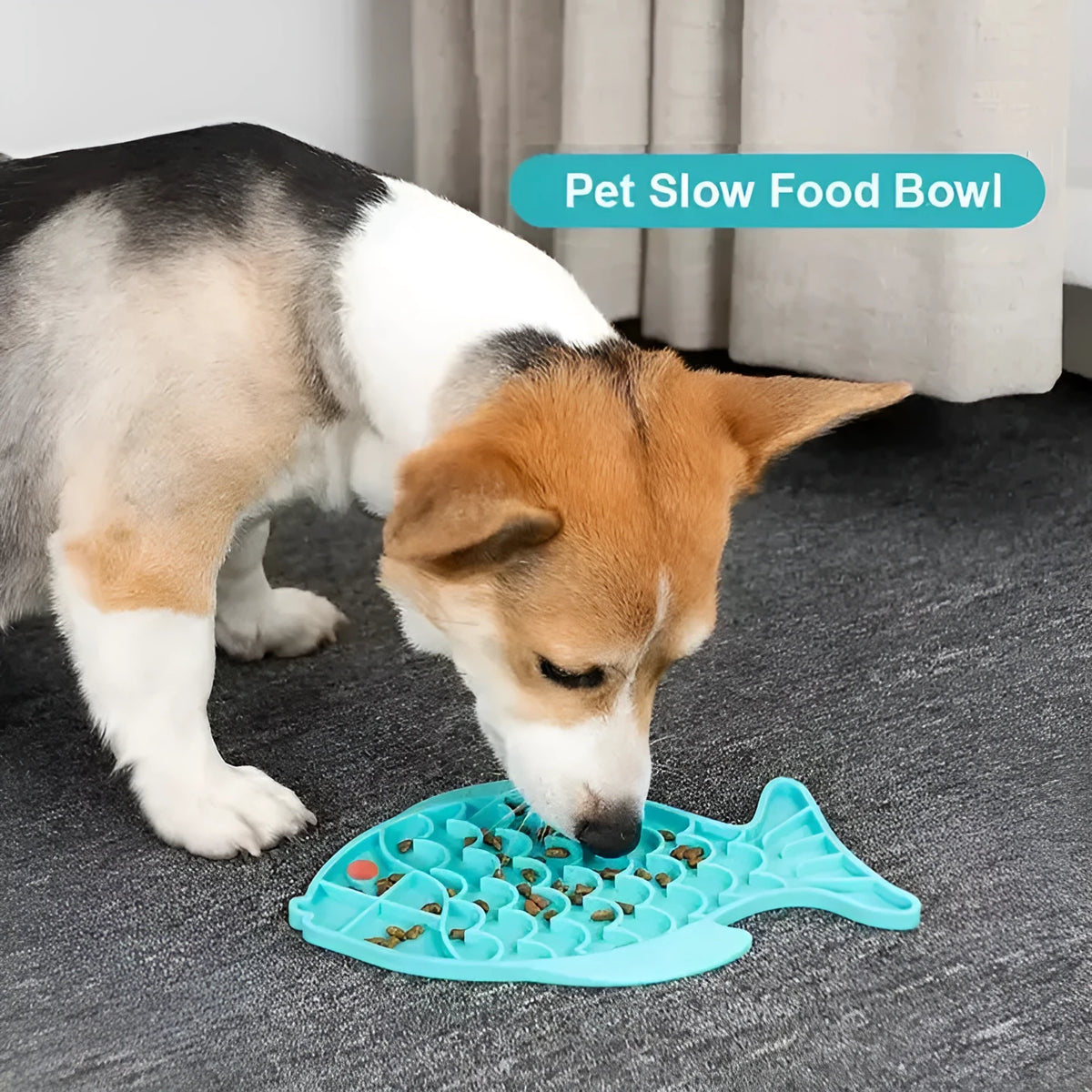 Silicone lick mat slow feeder for dogs and cats, 24.5 x 19 cm, in blue, green, or grey