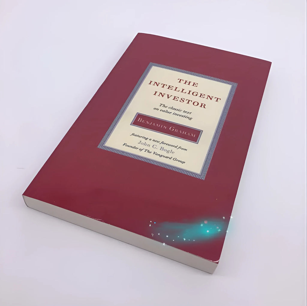 Paperback copy of The Intelligent Investor book by Benjamin Graham, front cover showing title and author.