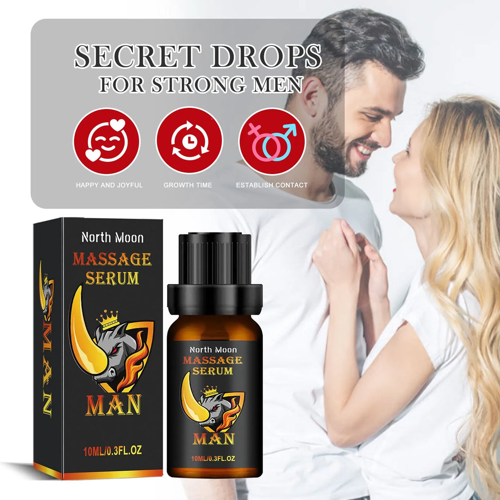 10ml bottle of men's body care essential oil blend with ginger root oil and vitamin E