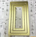 Solid brass calligraphy weight brush and paper scale with decorative carved designs