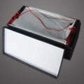 Two LED license plate lights for trucks with plastic housing and 15 LEDs per light bar
