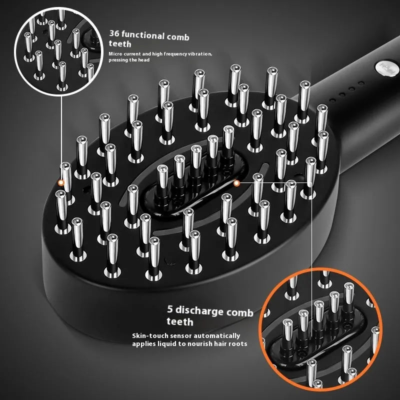 Black scalp massage device model KD3802 with multifunctional vibration for head relaxation