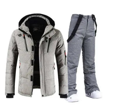 Men's down jacket in polyester fibre, Asian sizes M to 3XL, shown in black, blue, green, grey and orange red