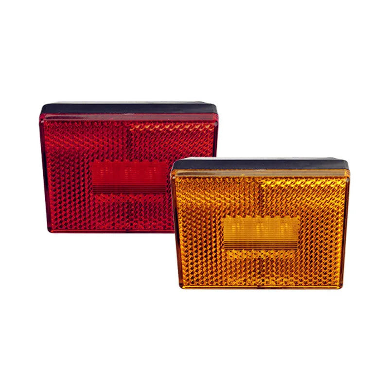 LED trailer side light with transparent PC cover and 19cm cable for vehicle width indication