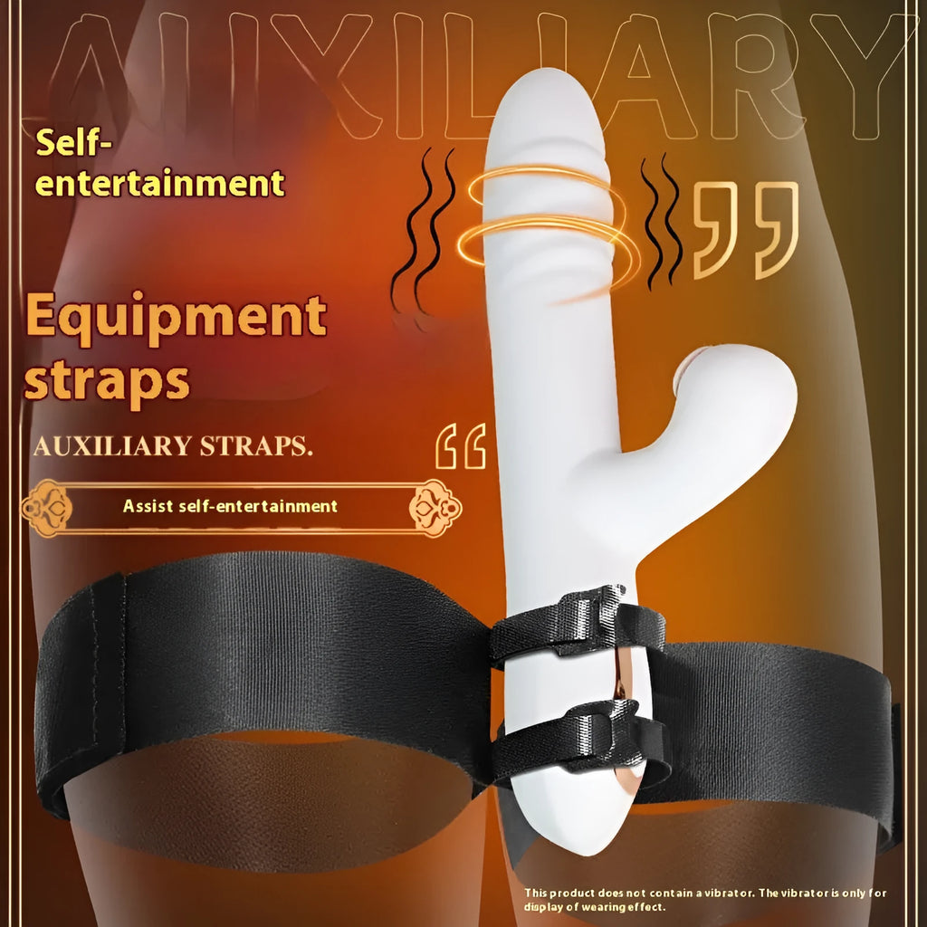 Black knitted belt strap adult restraint accessory for intimate play