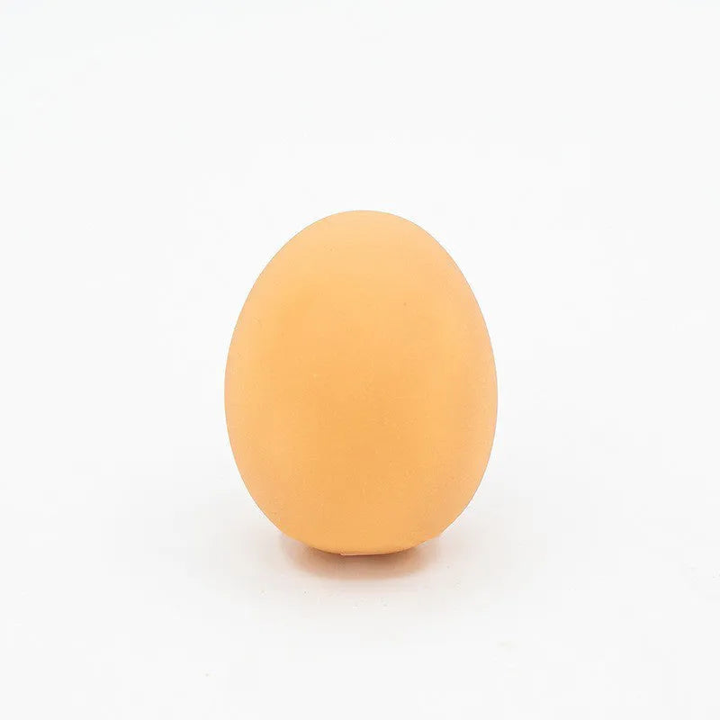 Simulation egg dog toy with light-up features and textured surface for tooth cleaning