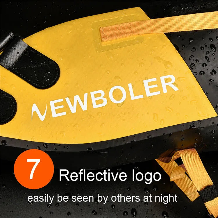 Waterproof PVC bicycle tail bag in black, green or yellow with 13L capacity