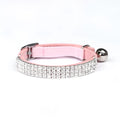 Adjustable velvet cat collar with rhinestone decoration in multiple colour options