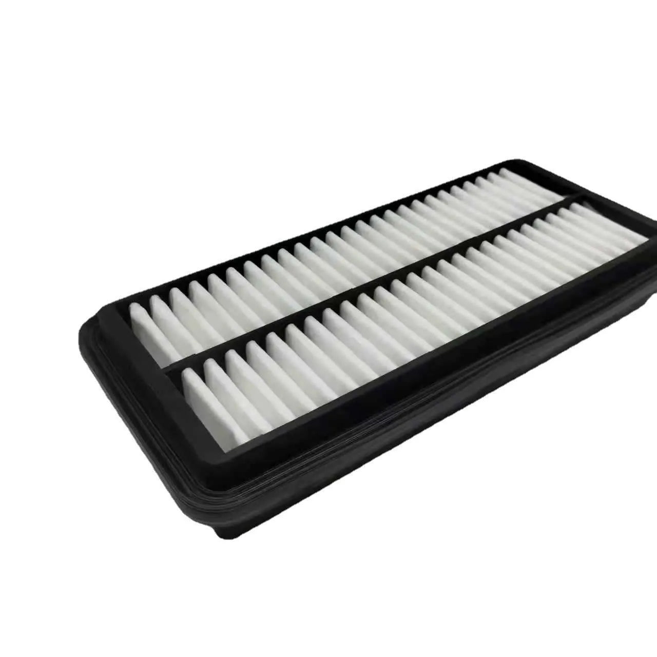 Black car air filter with 256x113x40mm dimensions for Modern vehicle replacement